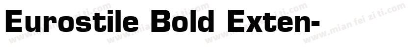 Eurostile Bold Exten字体转换